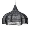 Bazar Bizar Suspensions Abat-jour Pour Suspension En Rotin Noir XL