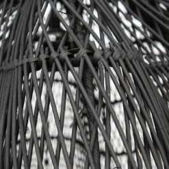 Bazar Bizar Suspensions Abat-jour Pour Suspension En Rotin Noir XL -Luminaires Bord de mer Soldes abat jour pour suspension en rotin noir xl 3