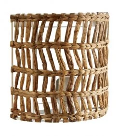 Maisons Du Monde Appliques Murales Et Spots Applique En Fibre Végétale Tressée Et Métal Blanc