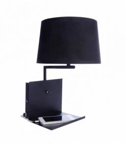 Lussiol Lighting Appliques Murales Et Spots Applique En Textile Noir H.34 Cm -Luminaires Bord de mer Soldes applique en textile noir h 34 cm 2