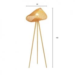 Now’s Home Lampadaires Lampadaire En Bambou Pieds En Bois H165 -Luminaires Bord de mer Soldes lampadaire en bambou pieds en bois h165 5