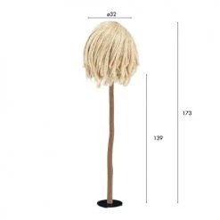 Now’s Home Lampadaires Lampadaire En Bois De Racine Et Abat Jour En Abaca -Luminaires Bord de mer Soldes lampadaire en bois de racine et abat jour en abaca 3