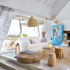 Maisons Du Monde Lampadaires Lampadaire En Vigne Et Abat-jour En Coton Crème H164 -Luminaires Bord de mer Soldes lampadaire en vigne et abat jour en coton creme h164 1000 11 15 130231 2