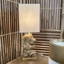 Pirouette Paris Lampes à Poser Lampe à Poser En Bois Blanchi 15x15x45cm -Luminaires Bord de mer Soldes lampe a poser en bois blanchi 15x15x45cm 4