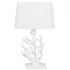 Maisons Du Monde Lampes à Poser Lampe Corail Et Abat-jour Blancs