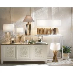 Maisons Du Monde Lampes à Poser Lampe Corail Et Abat-jour Blancs -Luminaires Bord de mer Soldes lampe corail et abat jour blancs 1000 14 38 178429 4