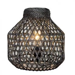 Sampa Helios Lampes à Poser Lampe De Table En Rattan Noir