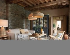 Maisons Du Monde Lampes à Poser Lampe En Bambou Tressé Main Et Abat-jour En Lin Cru -Luminaires Bord de mer Soldes lampe en bambou tresse main et abat jour en lin cru 1000 12 0 222712 2