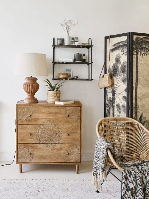 Maisons Du Monde Lampes à Poser Lampe En Bois De Manguier Et Abat-jour En Lin Beige 3 Maisons Du Monde Lampes à Poser Lampe En Bois De Manguier Et Abat-jour En Lin Beige – Image 3