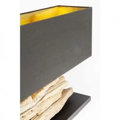 Kare Design Lampes à Poser Lampe En Bois Flotté Et Abat-jour En Coton Noir -Luminaires Bord de mer Soldes lampe en bois flotte et abat jour en coton noir 3