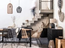 Maisons Du Monde Lampes à Poser Lampe En Céramique Noire Et Abat-jour En Jute -Luminaires Bord de mer Soldes lampe en ceramique noire et abat jour en jute 1000 12 26 210438 4