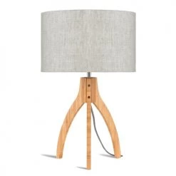 Good & Mojo Lampes à Poser Lampe En Lin Gris