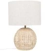Maisons Du Monde Lampes à Poser Lampe En Rotin Et Abat-jour En Lin Recyclé