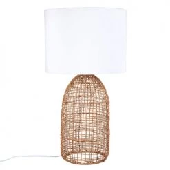 Maisons Du Monde Lampes à Poser Lampe En Rotin Tressé Et Abat-jour écru