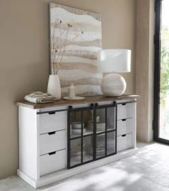 Maisons Du Monde Lampes à Poser Lampe En Rotin Tressé Et Abat-jour En Coton Blanc -Luminaires Bord de mer Soldes lampe en rotin tresse et abat jour en coton blanc 1000 11 24 221793 2