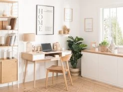 Maisons Du Monde Lampes à Poser Lampe En Rotin Tressé Et Abat-jour En Lin Beige -Luminaires Bord de mer Soldes lampe en rotin tresse et abat jour en lin beige 1000 10 30 211303 3