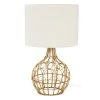 Maisons Du Monde Lampes à Poser Lampe En Rotin Tressé Et Abat-jour En Lin Beige