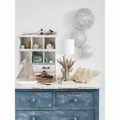 Maisons Du Monde Lampes à Poser Lampe Imitation Bois Flotté Et Abat-jour Blanc -Luminaires Bord de mer Soldes lampe imitation bois flotte et abat jour blanc 1000 12 26 119131 5