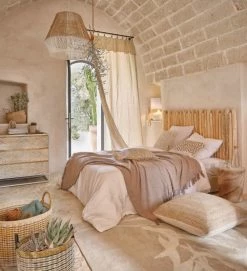 Maisons Du Monde Lampes à Poser Lampe Ronde En Céramique Blanc Et Abat-jour En Coton Blanc -Luminaires Bord de mer Soldes lampe ronde en ceramique blanc et abat jour en coton blanc 1000 11 26 214415 5