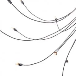 Keria Suspensions Plafonnier En Métal Argenté -Luminaires Bord de mer Soldes plafonnier en metal argente 2