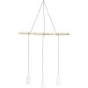 Kare Design Suspensions Suspension 3 Abat-jours En Porcelaine Et Eucalyptus