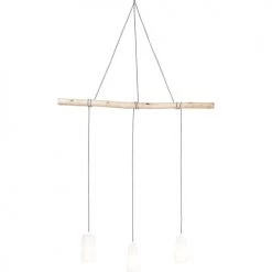 Kare Design Suspensions Suspension 3 Abat-jours En Porcelaine Et Eucalyptus -Luminaires Bord de mer Soldes suspension 3 abat jours en porcelaine et eucalyptus 4