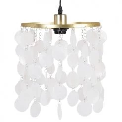 Maisons Du Monde Suspensions Suspension à Pampilles En Nacre écrue Et Métal Doré