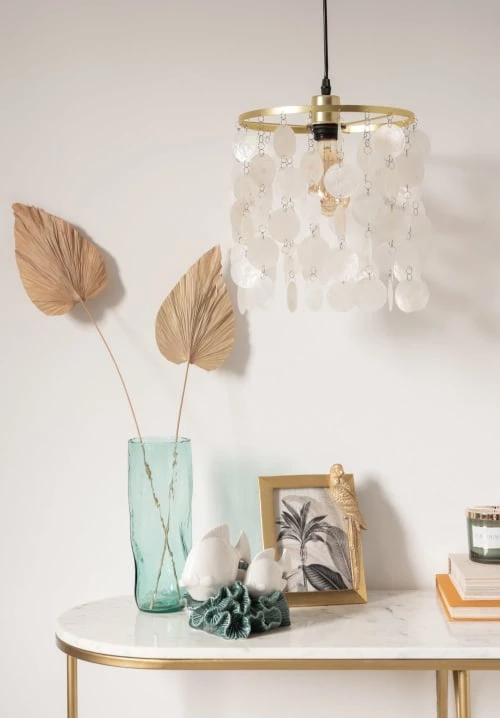 Maisons Du Monde Suspensions Suspension à Pampilles En Nacre écrue Et Métal Doré 3 Maisons Du Monde Suspensions Suspension à Pampilles En Nacre écrue Et Métal Doré – Image 3