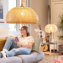 Keria Suspensions Suspension En Bambou Naturel -Luminaires Bord de mer Soldes suspension en bambou naturel 5