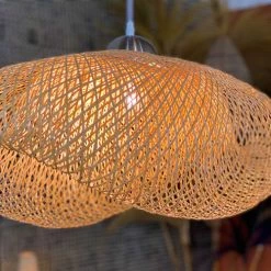 Now’s Home Suspensions Suspension En Bambou Tressé -Luminaires Bord de mer Soldes suspension en bambou tresse 2