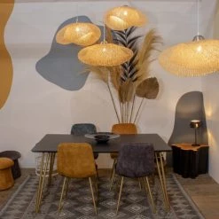 Now’s Home Suspensions Suspension En Bambou Tressé -Luminaires Bord de mer Soldes suspension en bambou tresse 5