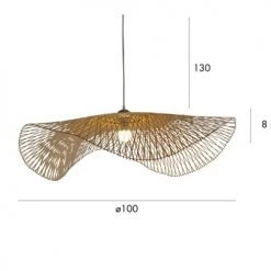 Now’s Home Suspensions Suspension En Bambou Tressé D100 -Luminaires Bord de mer Soldes suspension en bambou tresse d100 5