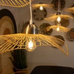 Pirouette Paris Suspensions Suspension En Bambou Tressé D45 -Luminaires Bord de mer Soldes suspension en bambou tresse d45 2