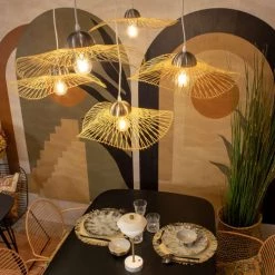 Pirouette Paris Suspensions Suspension En Bambou Tressé D45 -Luminaires Bord de mer Soldes suspension en bambou tresse d45 3