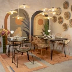 Pirouette Paris Suspensions Suspension En Bambou Tressé D45 -Luminaires Bord de mer Soldes suspension en bambou tresse d45 4