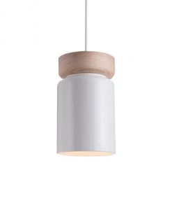 Lussiol Lighting Suspensions Suspension En Bois Blanc D. 15 Cm