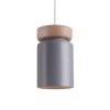 Lussiol Lighting Suspensions Suspension En Bois Gris D. 15 Cm