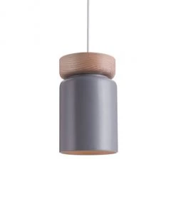 Lussiol Lighting Suspensions Suspension En Bois Gris D. 15 Cm