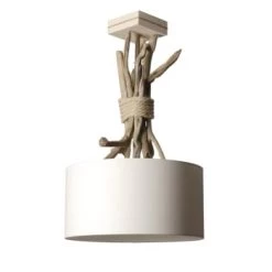 Coc'art Suspensions Suspension En Bois Gris -Luminaires Bord de mer Soldes suspension en bois ivoire 2