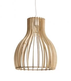 Lussiol Lighting Suspensions Suspension En Bois Naturel D. 28 Cm