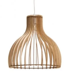 Lussiol Lighting Suspensions Suspension En Bois Naturel D. 36 Cm