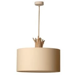 Coc'art Suspensions Suspension En Bois Recyclé Gris -Luminaires Bord de mer Soldes suspension en bois recycle blanc casse