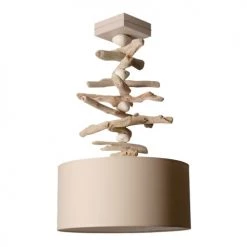 Coc'art Suspensions Suspension En Bois Taupe -Luminaires Bord de mer Soldes suspension en bois taupe 4