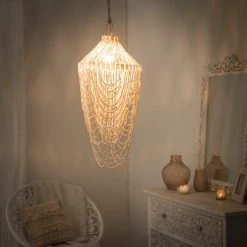 Maisons Du Monde Suspensions Suspension En Coquillages Et Nacre -Luminaires Bord de mer Soldes suspension en coquillages et nacre 1000 4 0 165312 5