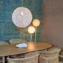 Pirouette Paris Suspensions Suspension En Corde Blanche D60cm -Luminaires Bord de mer Soldes suspension en corde blanche d60cm 2