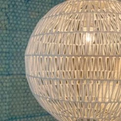 Pirouette Paris Suspensions Suspension En Corde Blanche D60cm -Luminaires Bord de mer Soldes suspension en corde blanche d60cm 3