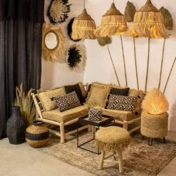 Now’s Home Suspensions Suspension En Feuilles D'abaca -Luminaires Bord de mer Soldes suspension en feuilles d abaca 4