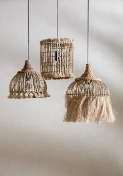 Bazar Bizar Suspensions Suspension En Herbe D'abaca Naturel -Luminaires Bord de mer Soldes suspension en herbe d abaca naturel 3