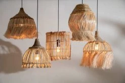 Bazar Bizar Suspensions Suspension En Herbe D'abaca Naturel -Luminaires Bord de mer Soldes suspension en herbe d abaca naturel 7