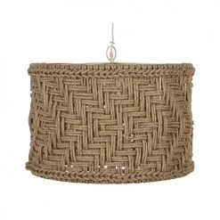 Maisons Du Monde Suspensions Suspension En Jute Beige Et Métal Noir D63